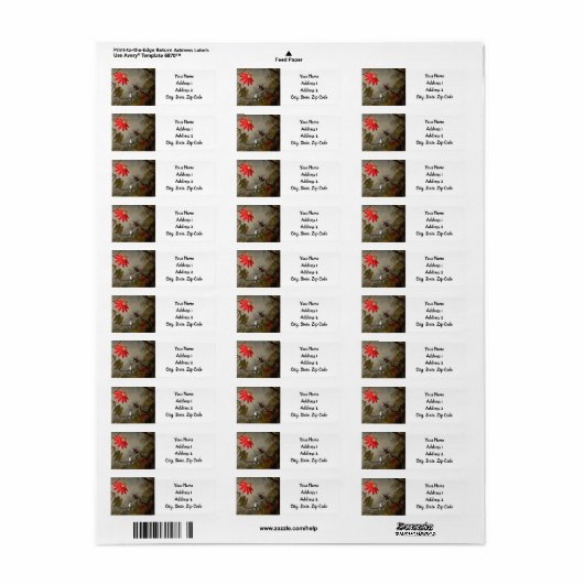 Passion Flowers with Hummingbirds Heade ラベル (フルシート)