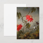 Passion Flowers with Hummingbirds Heade 出欠カード (正面/裏面)
