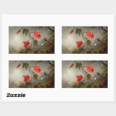 Passion Flowers with Hummingbirds Heade 長方形シール (シート)