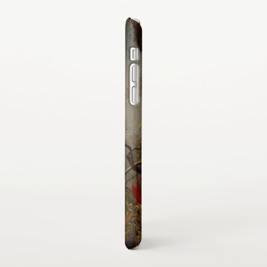 Passion Flowers with Hummingbirds Heade iPhoneケース (左側)