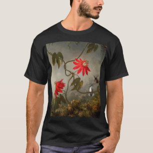 Passion Flowers with Hummingbirds Heade Tシャツ