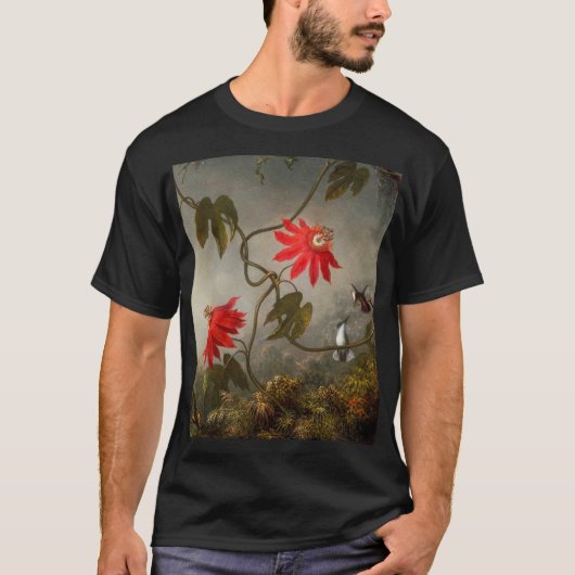 Passion Flowers with Hummingbirds Heade Tシャツ (正面)