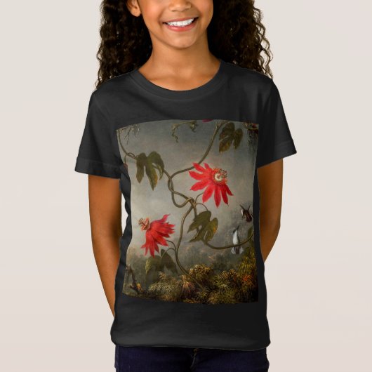 Passion Flowers with Hummingbirds Heade Tシャツ (正面)