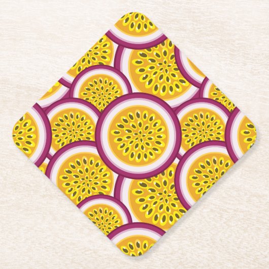 Passion fruit slices ペーパーコースター (正面)