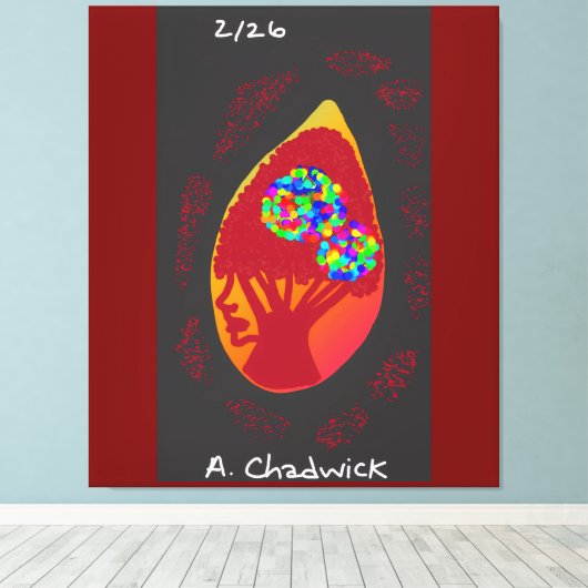 Passion in a Teardrop キャンバスプリント (インサイチュ (ウッドフロア))