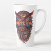 Passion Phoenix ヴィンテージ アート デザイン – トラベルタグ カフェラテマグ (右)