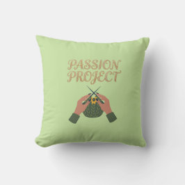 Passion Project Hand-Knit Graphic Pillow | Craft  クッション