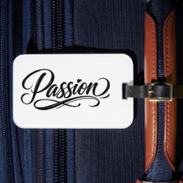 Passion Script | エレガントなミニマリストのタイポグラフィ ラゲッジタグ