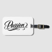 Passion Script | エレガントなミニマリストのタイポグラフィ ラゲッジタグ (正面横)