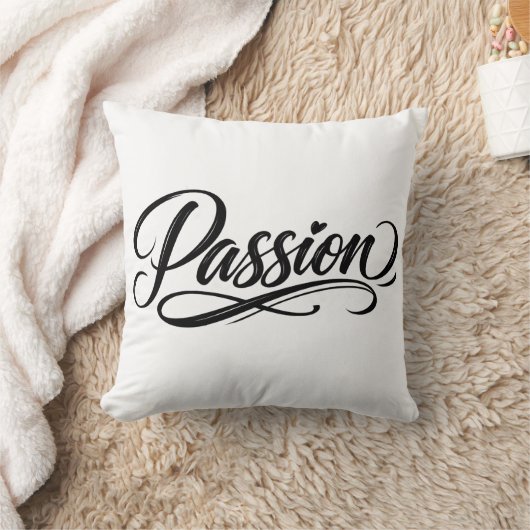 Passion Script | Elegant Minimalist Typography クッション (ブランケット)