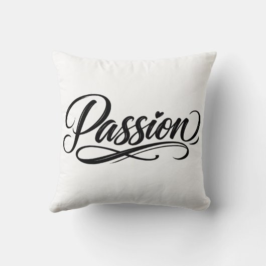 Passion Script | Elegant Minimalist Typography クッション (裏面)