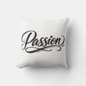 Passion Script | Elegant Minimalist Typography クッション (正面)