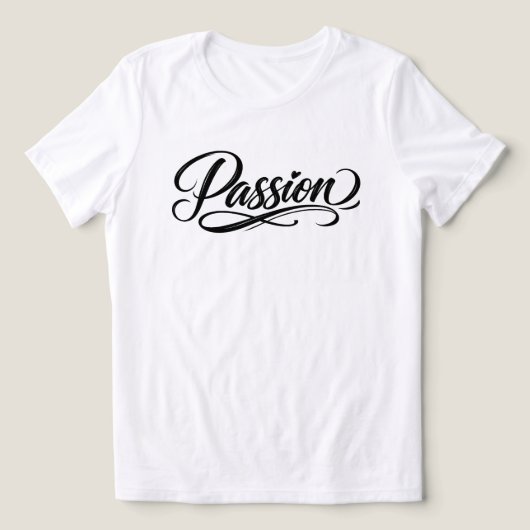 Passion Script | Elegant Minimalist Typography トライブレンドＴシャツ (デザイン正面)
