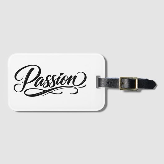 Passion Script | Elegant Minimalist Typography ラゲッジタグ (正面横)