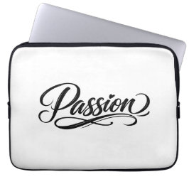 Passion Script | Elegant Minimalist Typography ラップトップスリーブ