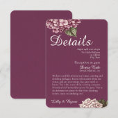 PASSION | Wedding Detail Invite 招待状 (正面/裏面)