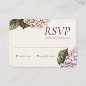 PASSION | Wedding Invite RSVP エンクロージャーカード (正面)