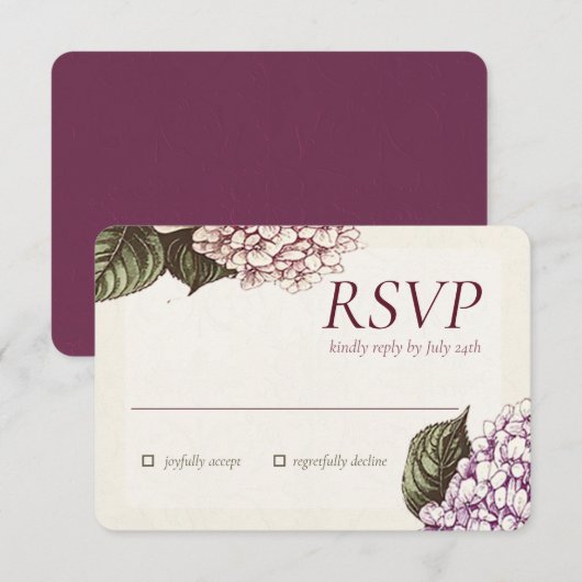 PASSION | Wedding RSVP Response Card (正面/裏面)