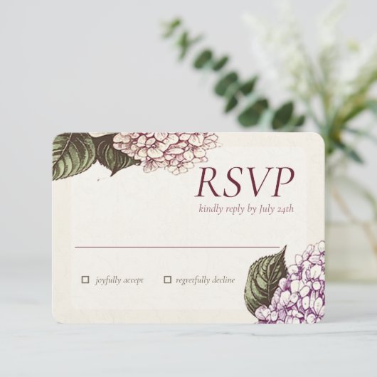 PASSION | Wedding RSVP Response Card (スタンド正面)