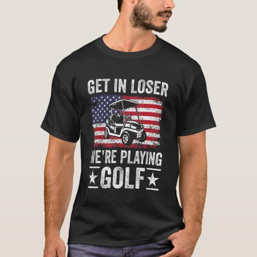 Passionate Golf Cart Driver Golfer Golf Player Go Tシャツ (正面)