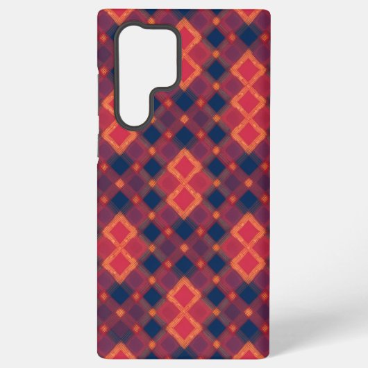Passionate Tartan Plaid Phone Case Samsung Galaxyケース (裏面)