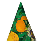 Passionflower開花：黒い背景ヴィンテージ。 パーティーハット (右)