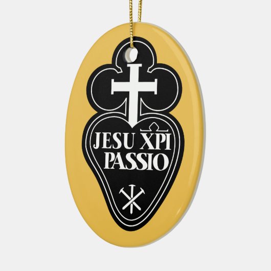 Passionistsの記号のクリスマスツリーのオーナメント セラミックオーナメント (左)