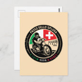 Passo Dello Spluga Italy Switzerland Motorcycle ポストカード (正面/裏面)