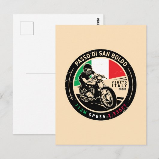 Passo di San Boldo San Boldo Pass Motorcycle ポストカード (正面/裏面)