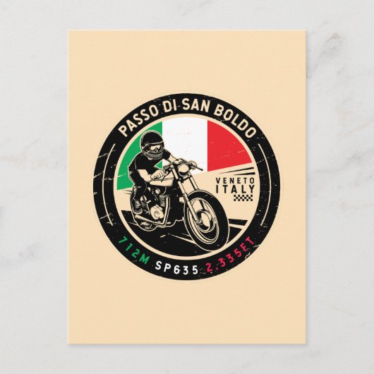 Passo di San Boldo San Boldo Pass Motorcycle ポストカード (正面)