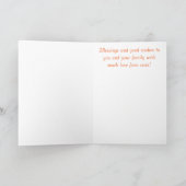 Passoverグリーティングカード「Passover Sederプレート」 カード (内部)