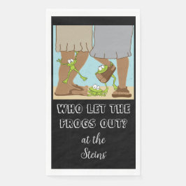 Passoverゲストタオルナプキンスがカエルを外に出す