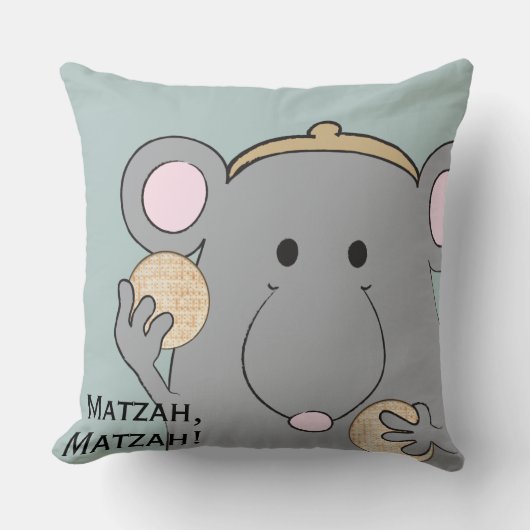 Passover 20/20"枕"マッツァー、マッツァー！" クッション (正面)