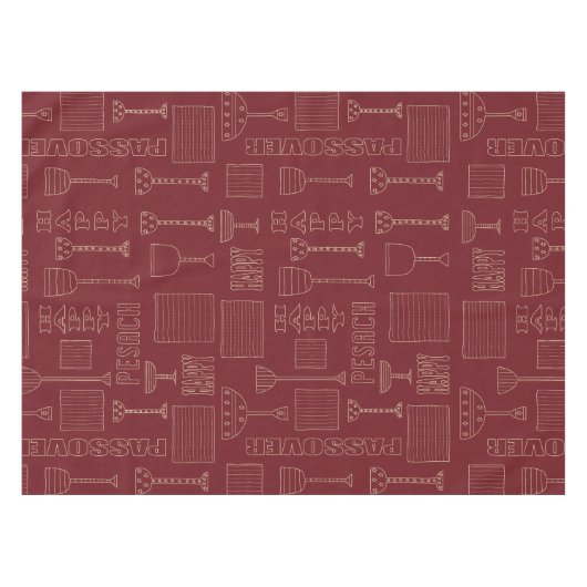 Passover "52" x 70" Tableloth "Wine & Matzah" テーブルクロス (正面(横))