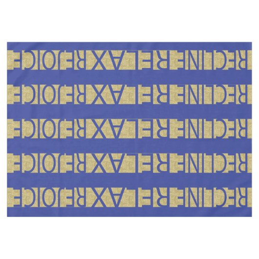 Passover 60/84インチTableloth Passover R & R Bl/Gld テーブルクロス (正面(横))