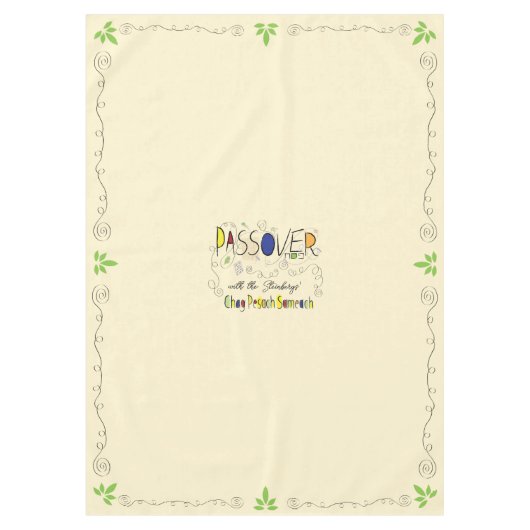 Passover 60/84」テーブルクロス「Passover Chag Sameach」 テーブルクロス (正面)