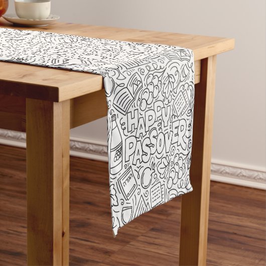 Passover Black and White Table Runner ショートテーブルランナー (インサイチュ)