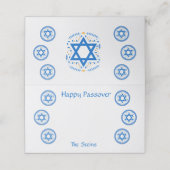 PASSOVER Blue Star of David NAME Bright White プレイスカード (外部開封)