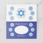 PASSOVER Blue Star of David NAME Navy プレイスカード (外部開封)