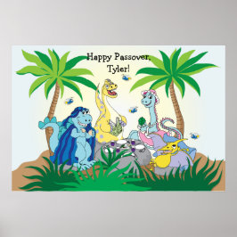 Passover Dinosale Seder Poster 20 x 24マット仕上げ ポスター