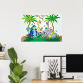 Passover Dinosale Seder Poster 20 x 24マット仕上げ ポスター (ホームオフィス)