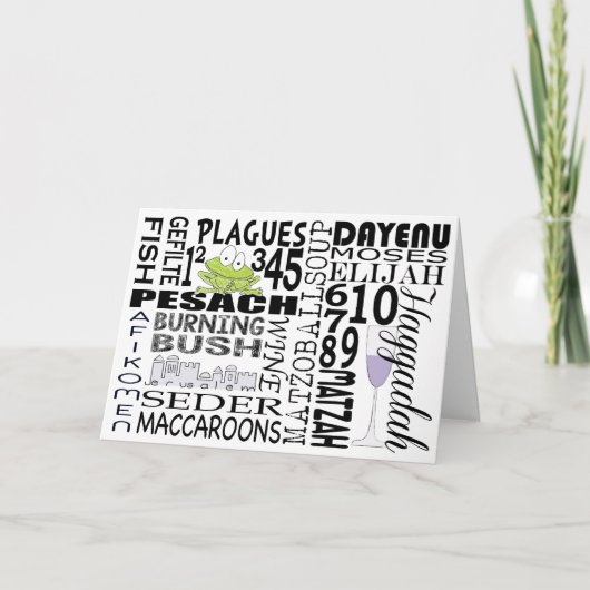 Passover Greeting Card "Dayenu and more..." カード (正面)