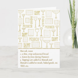 Passover Greeting Card Define Matzah カード