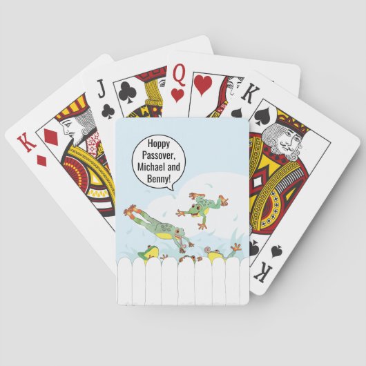 Passover Hoppy Frogs Playing Cards トランプ (裏面)