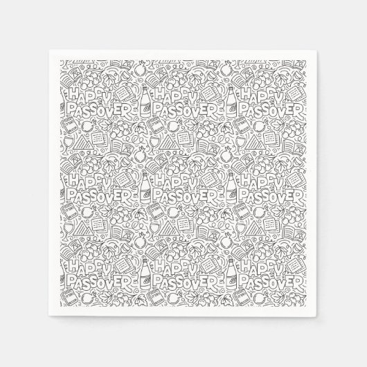 Passover Paper Napkins スタンダードカクテルナプキン (正面)