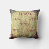 Passover Pesach Sederプレート(ヘブライ語) クッション (裏面)