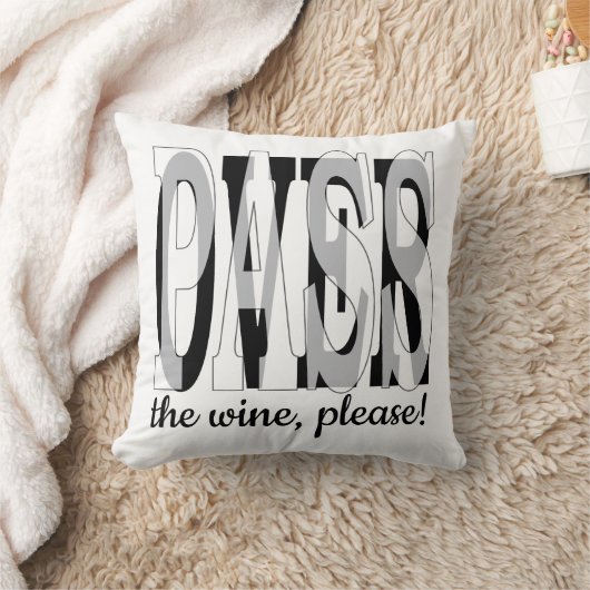 Passover Seder 16" x 16ピロー"Passover the wine" クッション (ブランケット)