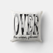 Passover Seder 16" x 16ピロー"Passover the wine" クッション (正面)