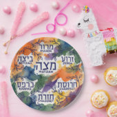 Passover Seder Plate Kearah for All Guests Pesach  ペーパープレート (パーティー)