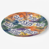Passover Seder Plate Kearah for All Guests Pesach  ペーパープレート (アングル)